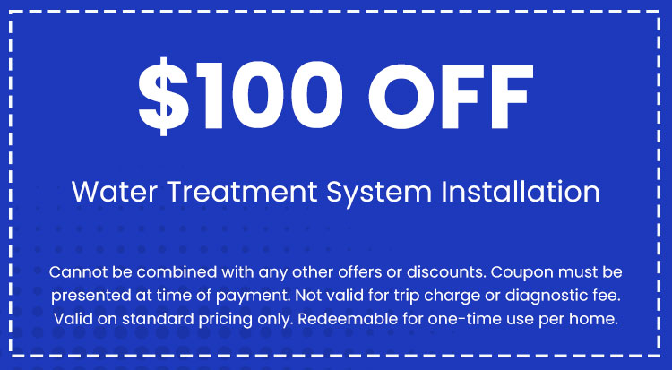 Discounts on Water Treatment System Installation
